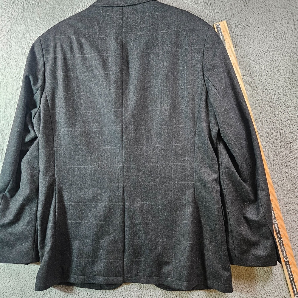 Gap Blazer Sport Coat Jacket Men 44R 98% Wool Gray Plaid - Picture 16 of 16